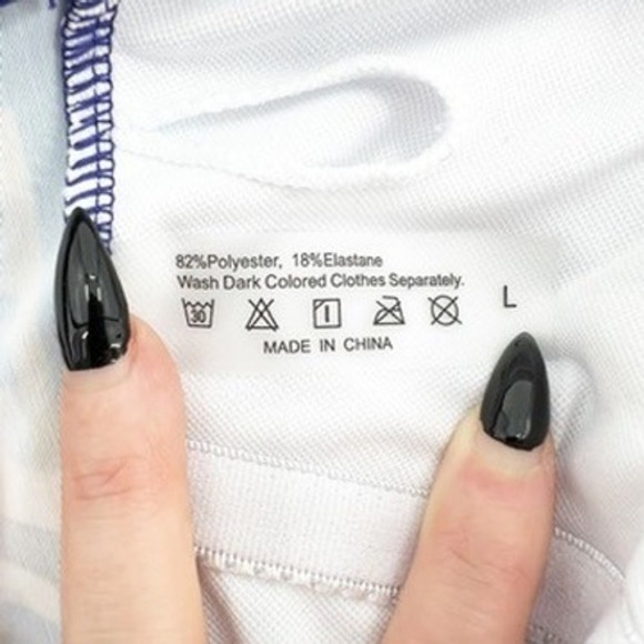 Urban Outfitters One Piece Swimsuit Blue Floral Print Tie Shoulder Size L - Picture 3 of 3